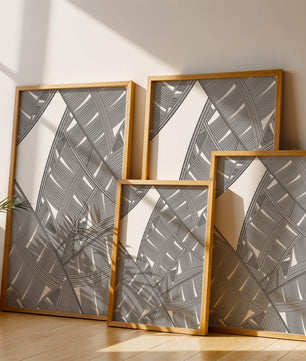 Detailed Abstract Geometric Pattern with Interwoven Stripes - Mi tienda