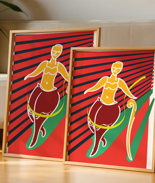 Modern abstract art with dynamic lines and vivid colors - Mi tienda