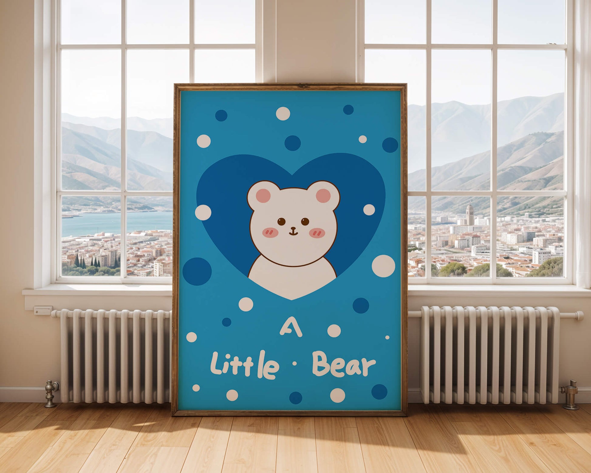 Adorable children's room decor featuring a cute bear design