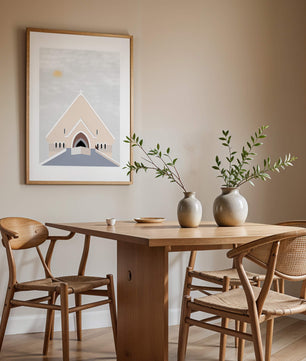 Minimalist Church Architecture with Soft Sunrise - Mi tienda