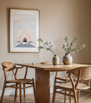 Minimalist Church Architecture with Soft Sunrise