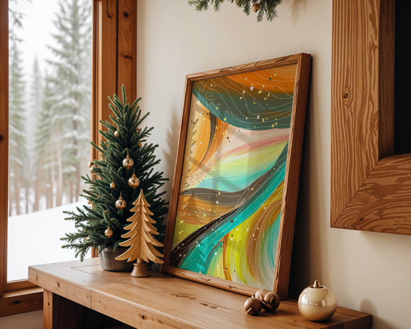 Abstract swirl of vibrant colors with dynamic lines