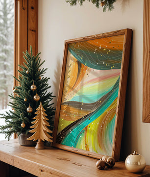 Abstract swirl of vibrant colors with dynamic lines