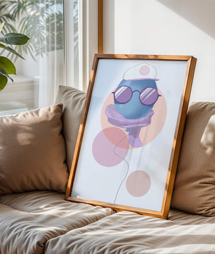 Colorful Balloon with Glasses in Modern Abstract Art - Mi tienda