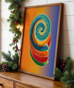 Bunte Spirale abstrakte Kunst mit lebendigem Farbverlauf Hintergrund