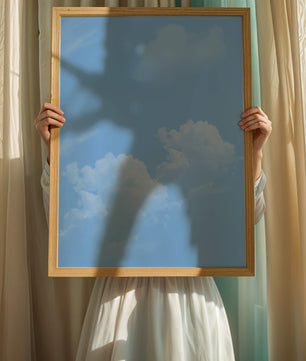 Cielo azul brillante con nubes blancas esponjosas