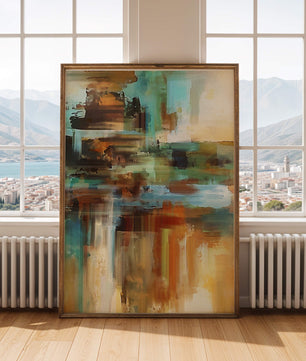 Abstract Colorful Brush Strokes Painting