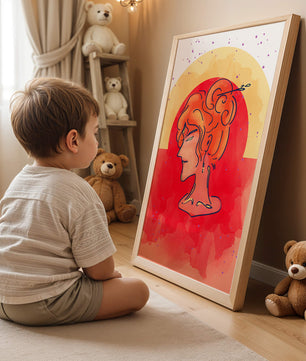 Abstract Portrait with Vibrant Colors and Artistic Flair