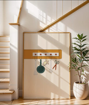 Kitchen Utensils Hanging on a Wall with Heart Hooks - Mi tienda