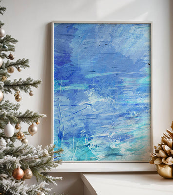 Abstract blue textured watercolor background