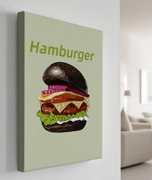 Delicious hamburger illustration with vibrant ingredients