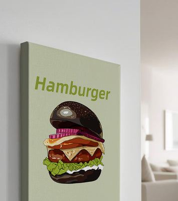 Delicious hamburger illustration with vibrant ingredients