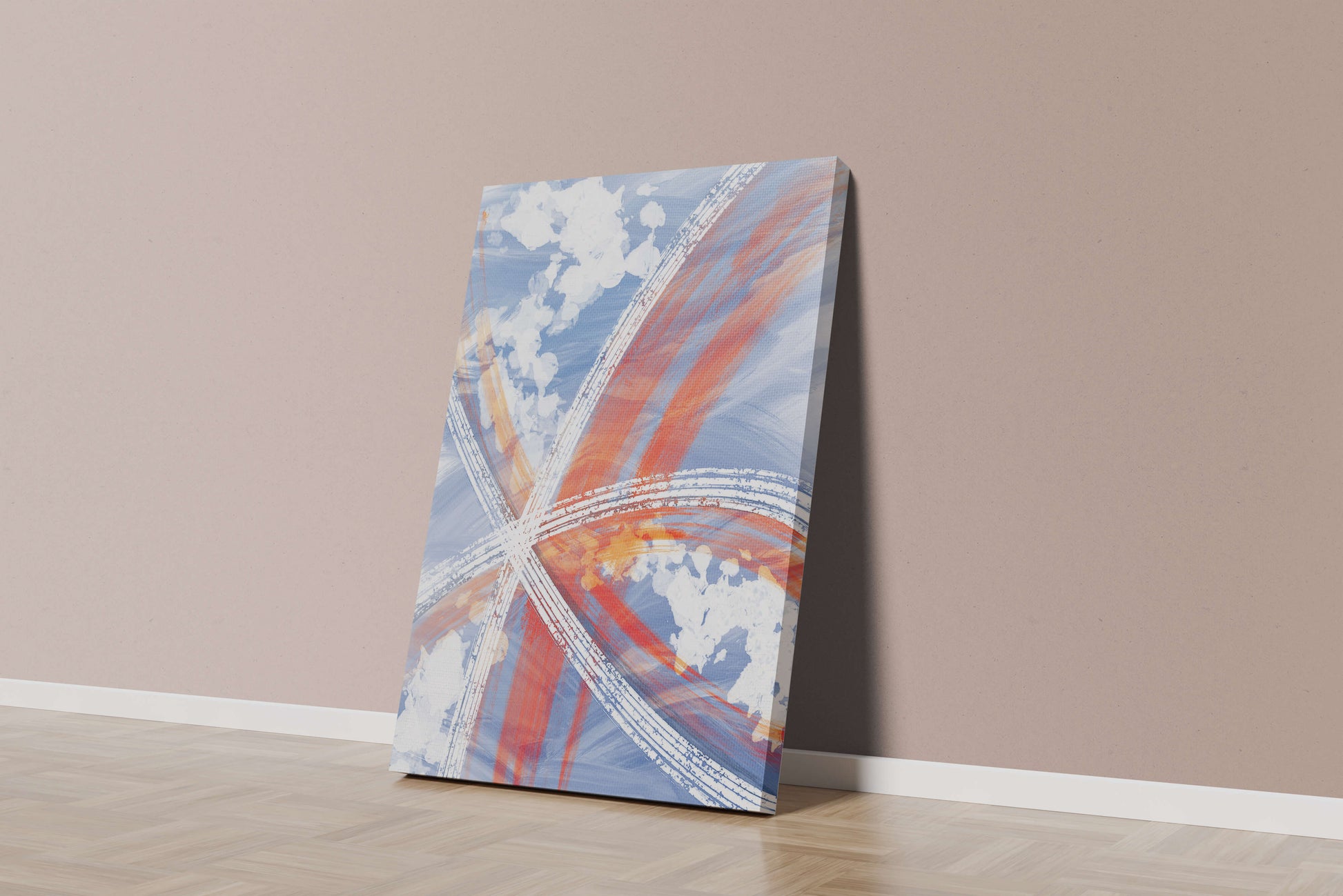 Abstract Expressionism with Dynamic Brushstrokes and Vivid Colors