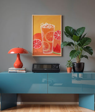 Cóctel refrescante de frutas de verano con cítricos y sandía