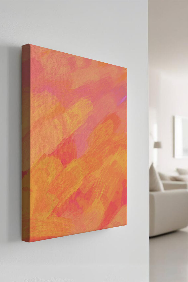 Abstract Warm Toned Brushstroke Art