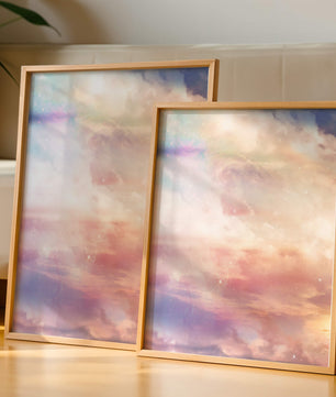 Dreamy Pastel Sky with Soft Clouds and Subtle Glow