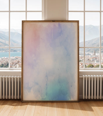 Gentle watercolor pastel gradient with soft texture and flow