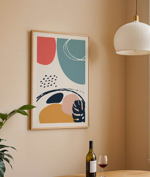 Abstract shapes and colors in modern art design