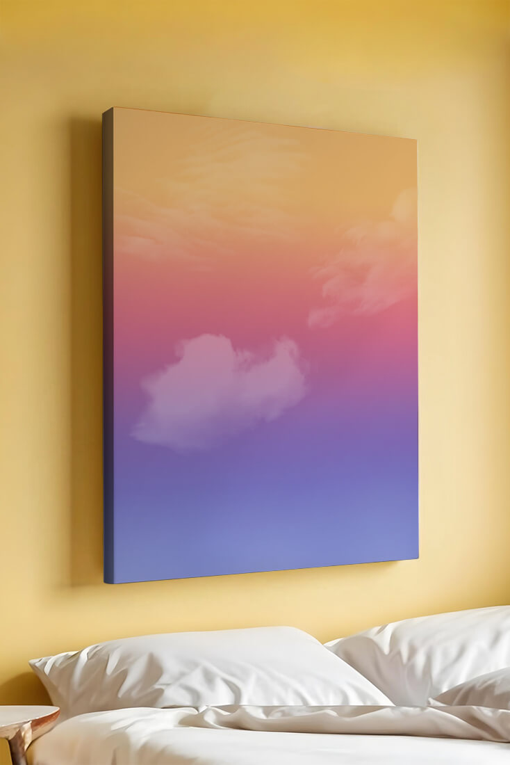 Pastel Sunset Sky with Soft Clouds and Gradient Hues