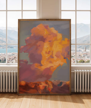 Vibrant sunset with dramatic clouds and rich colors