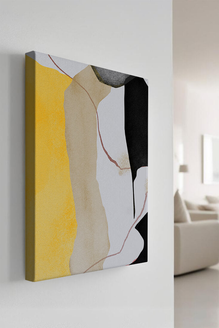 Abstract Composition with Geometric Shapes and Earth Tones
