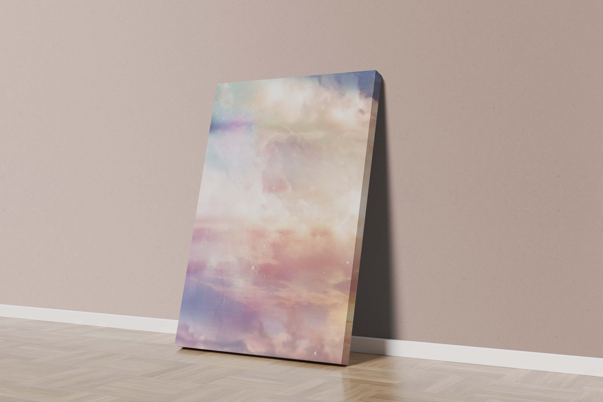 Dreamy Pastel Sky with Soft Clouds and Subtle Glow