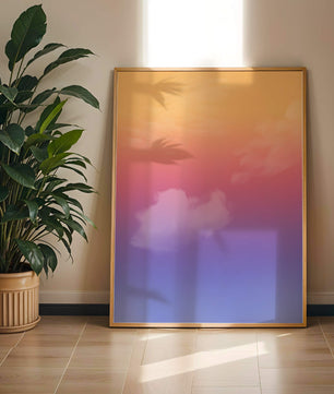 Pastel Sunset Sky with Soft Clouds and Gradient Hues