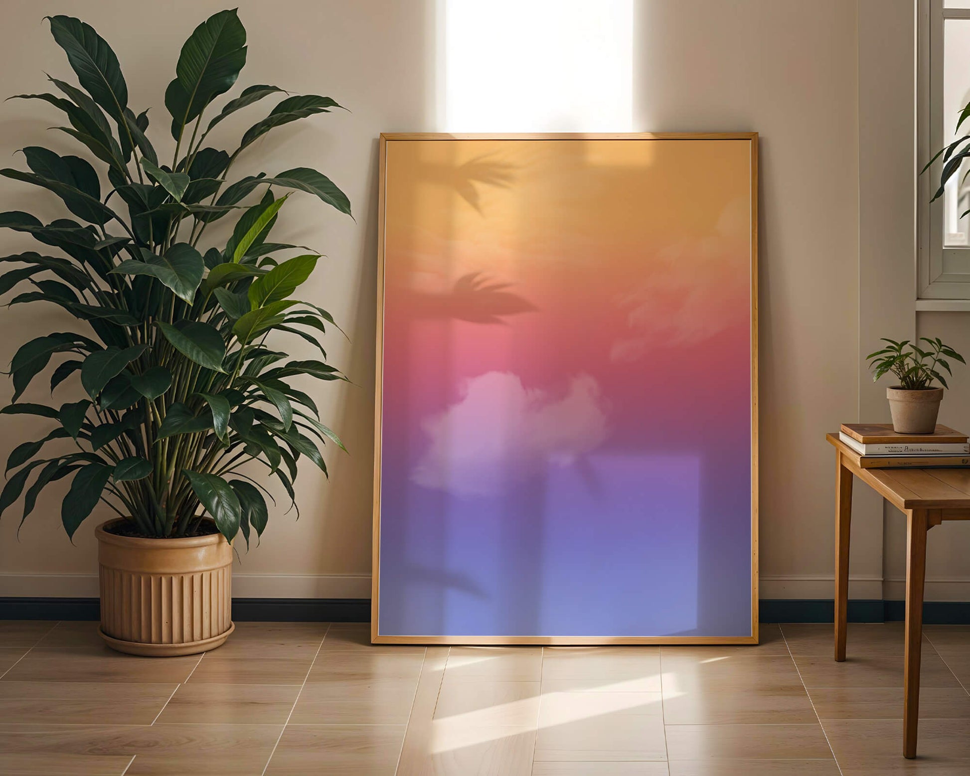 Pastel Sunset Sky with Soft Clouds and Gradient Hues