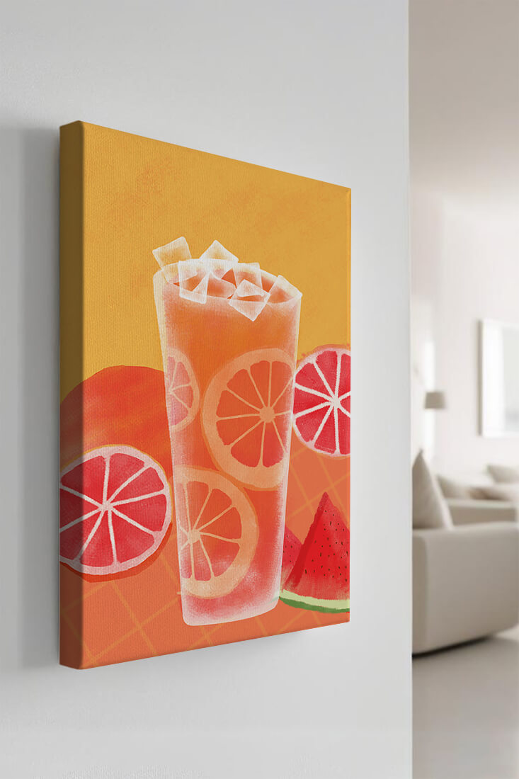 Refrescante cóctel de frutas de verano con cítricos y sandía.