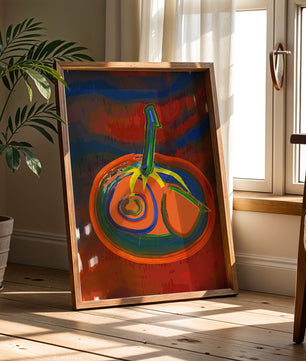 Pintura abstracta con colores vibrantes y un diseño audaz