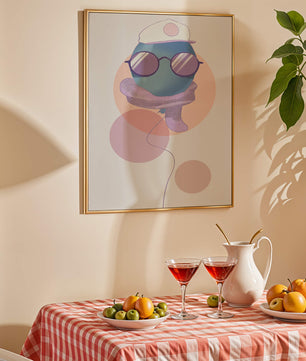 Colorful Balloon with Glasses in Modern Abstract Art - Mi tienda