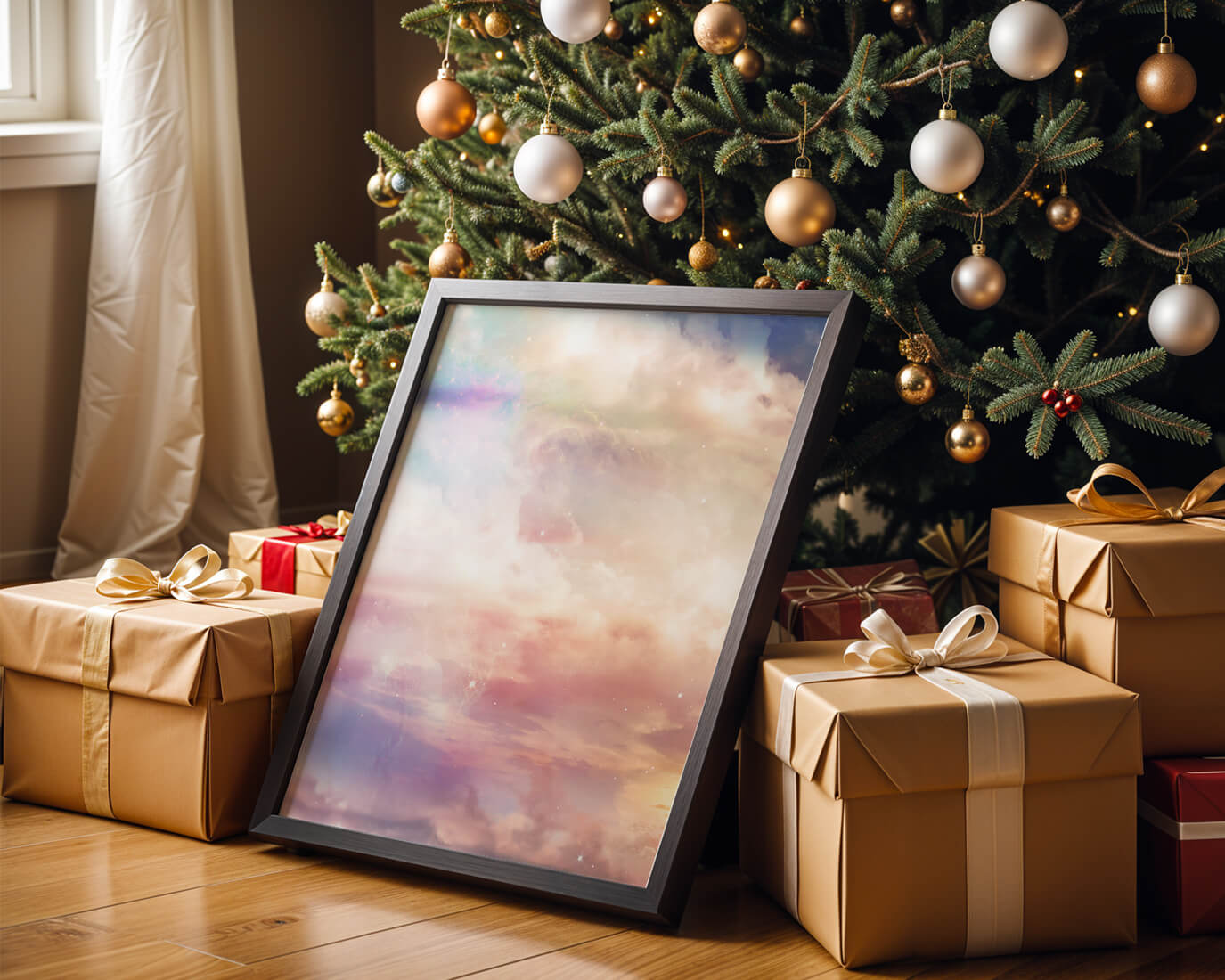 Dreamy Pastel Sky with Soft Clouds and Subtle Glow