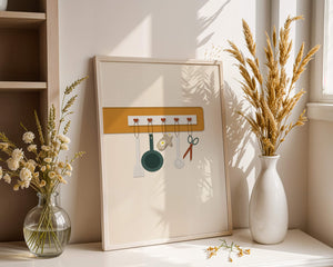 Kitchen Utensils Hanging on a Wall with Heart Hooks - Mi tienda