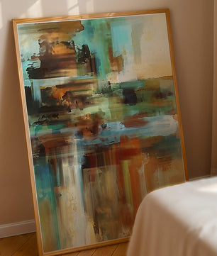 Abstract Colorful Brush Strokes Painting