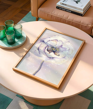 Elegant watercolor flower illustration with delicate pastel tones