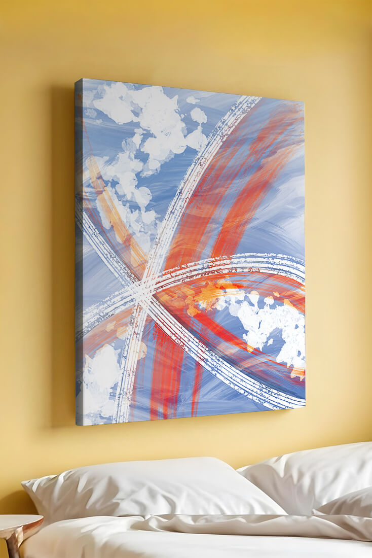 Abstract Expressionism with Dynamic Brushstrokes and Vivid Colors
