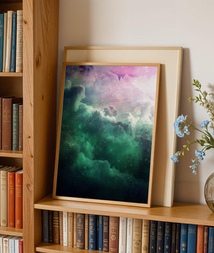 Mystical Cosmic Clouds Illuminated by Colorful Nebula