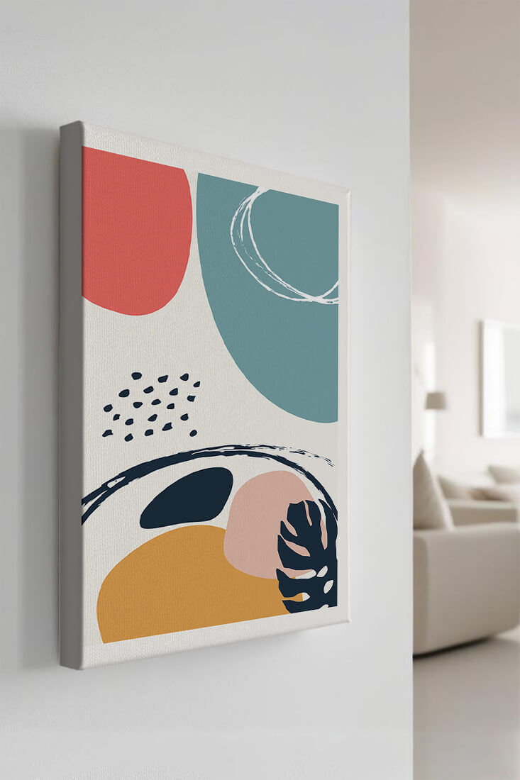 Abstract shapes and colors in modern art design