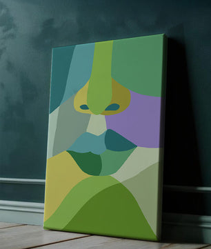 Formas geométricas abstractas y coloridas en diseño de arte moderno