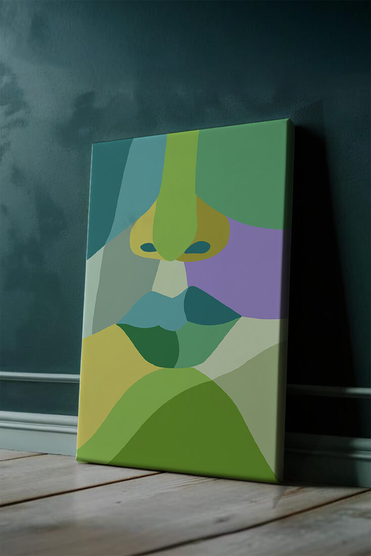 Formas geométricas abstractas y coloridas en diseño de arte moderno