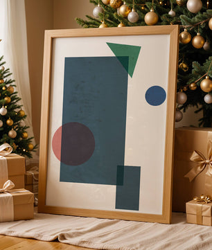 Abstract Geometric Composition with Overlapping Shapes - Mi tienda