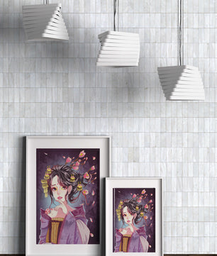 Retrato de anime elegante con acentos florales y dorados