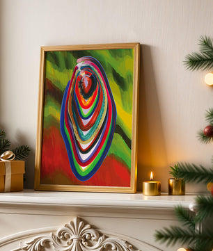 Abstract multicolored swirl with vibrant brush strokes