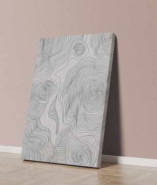 Art linéaire topographique abstrait avec des motifs tourbillonnants