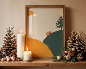 A Snail Climbing a Hill in Minimalist Nature Art - Mi tienda