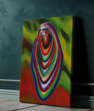 Abstract multicolored swirl with vibrant brush strokes