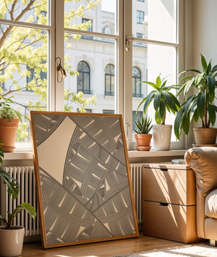 Detailed Abstract Geometric Pattern with Interwoven Stripes - Mi tienda