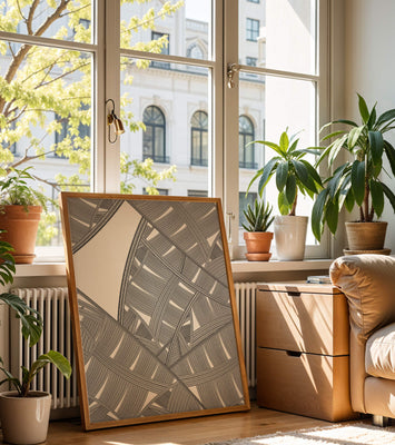 Detailed Abstract Geometric Pattern with Interwoven Stripes