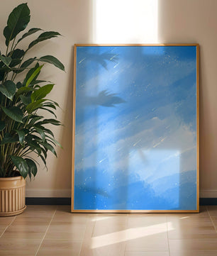Fondo acuarela azul calmado con rayas y puntos de luz