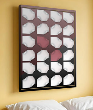 Contemporary Geometric Design with Red and White Sheets